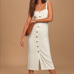 White button front dress